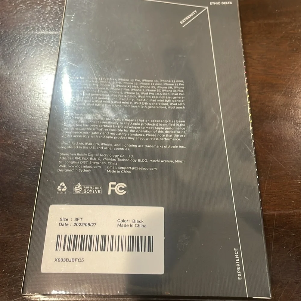 iPhone fast charging braided cord.